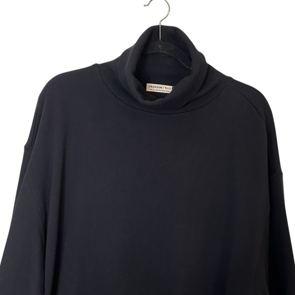 Jackson Rowe Womens' Jupiter Turtleneck Sweatshirt - Black - Picture 3 of 9